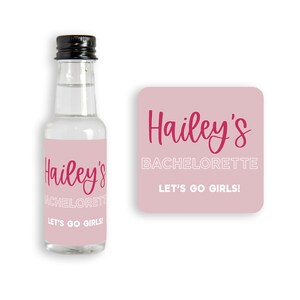 Bachelorette Party Mini Liquor Bottle Stickers, Mini Alcohol Bottle Labels, Shooter Stickers, Bachelorette Party Favors, Single Name