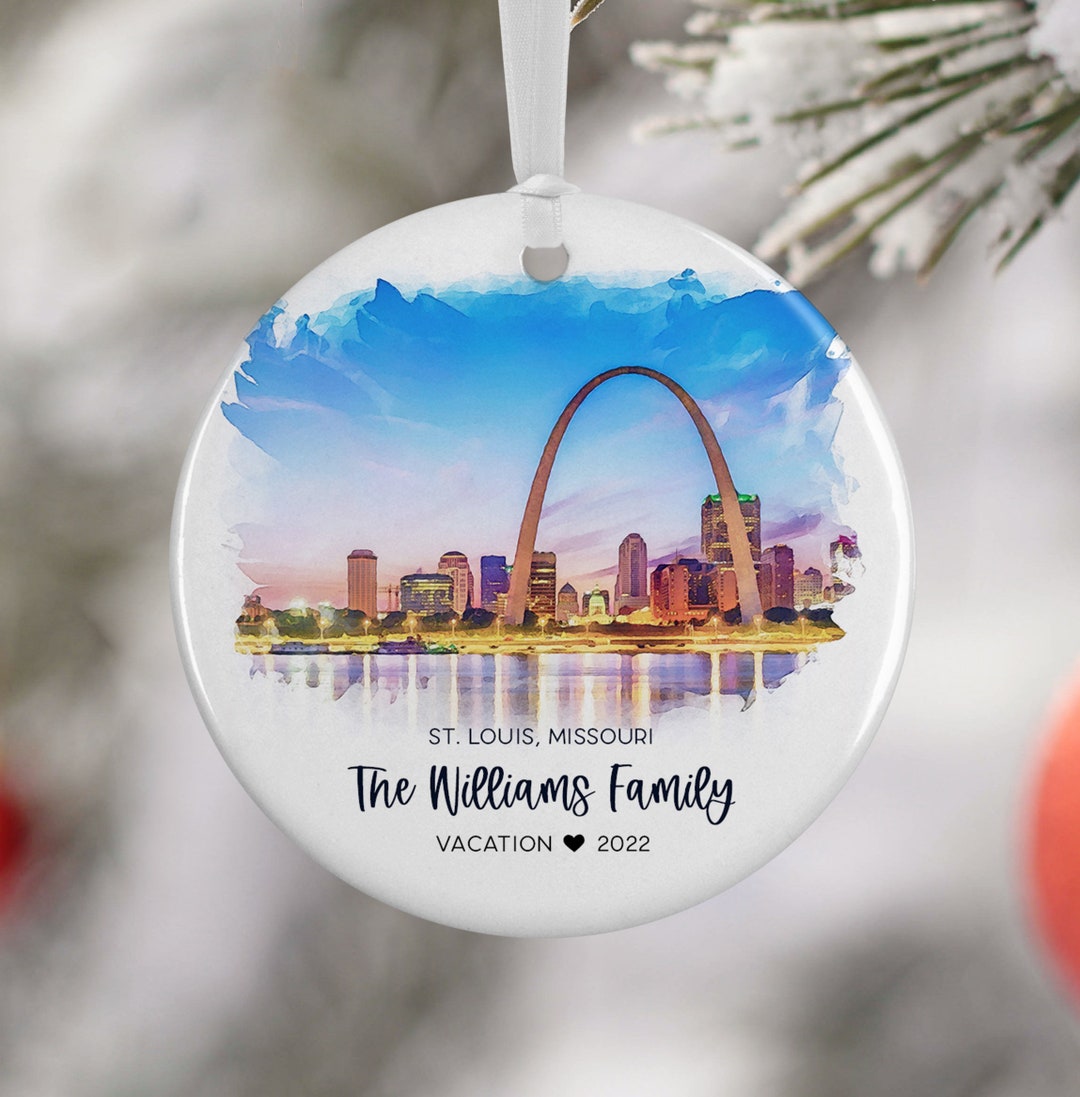 St Louis Missouri Christmas Ornament, Missouri Family Vacation, Family