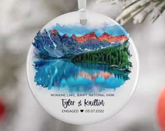 Moraine Lake Ornament: Banff National Park Ceramic Travel Gift 3012