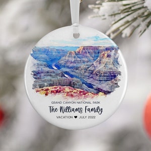 Grand Canyon National Park Ornament, Engaged Ornament, Married Ornament, Travel Gift, Wedding Engagement Gift Vacation Souvenir 3111 image 1