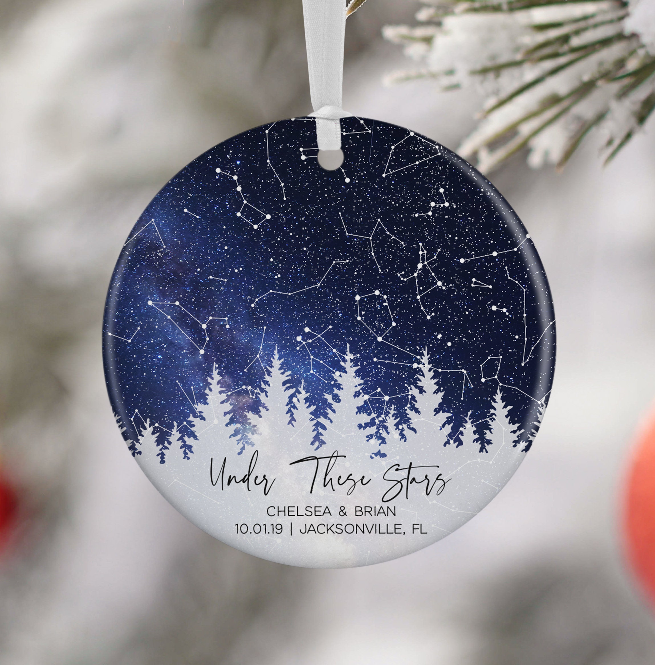 The Night We Met Ornament Star Map Ornament Gift Valentines Day Gift Personalized Love Anniversary Gift Custom Love Keepsake
