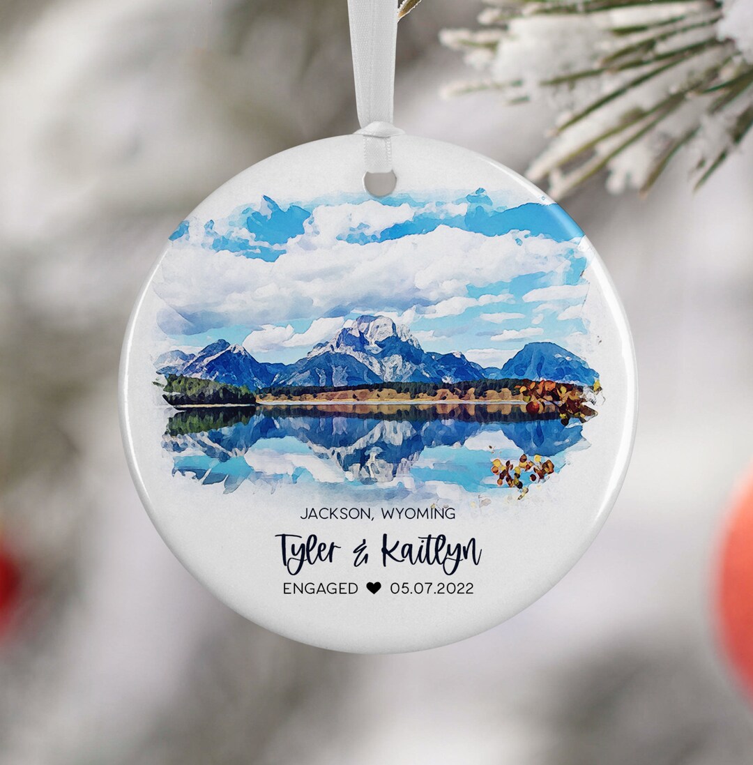 Jackson Wyoming Christmas Ornament Jackson Hole Engagement Etsy
