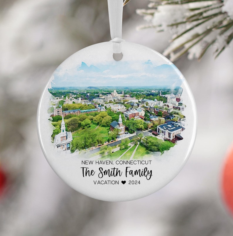 New Haven Connecticut Ornament, Connecticut Vacation, Engagement