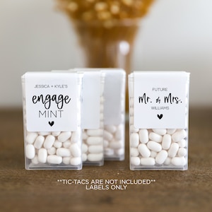 Engagement Mint Wedding Favor Stickers, Engagement Mint Stickers, EngageMINT, Bridal Shower Favors, Engagement Party Favors, M7