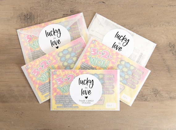 Bridal Shower Lottery Ticket Favors Lottery Ticket Wedding 