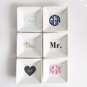 Personalized Ring Dish - Custom Ring Dish - Engagement Gift - Monogram Ring Dish - Ring Tray - Custom Ring Tray -  Custom Jewelry Dish