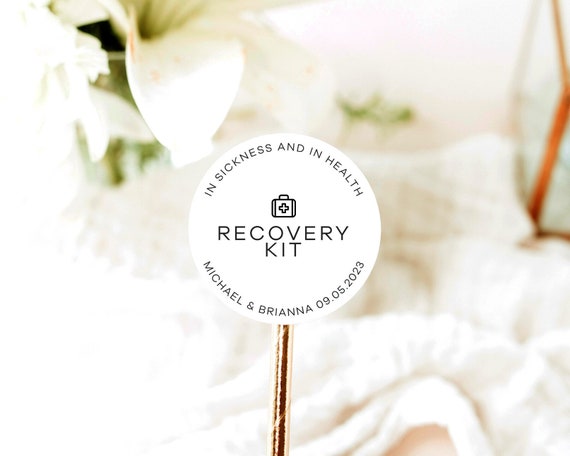 Wedding Kit Labels, Hangover Kit Stickers