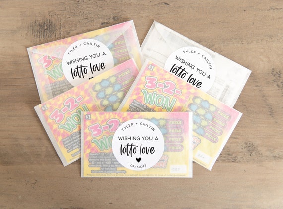 Wishing You a Lotto Love Lotto Favor Stickers Wedding Lotto