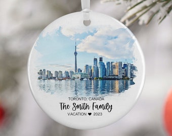 Toronto Canada Ornament, Toronto Vacation, Canada Vacation, Engagement, Honeymoon, Travel Souvenir, Vacation Gift, 3265