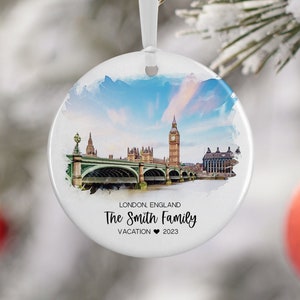 London England Ornament, London Vacation, Engaged, Married Ornament, Travel Gift, Wedding Engagement Gift Souvenir 3294