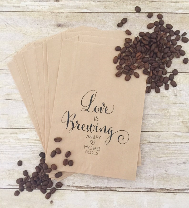 Love is Brewing Coffee Wedding Favors Coffee Favors Coffee Etsy