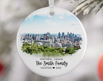 Montreal Canada Ornament, Montreal Vacation, Canada Vacation, Engagement, Honeymoon, Travel Souvenir, Vacation Gift, 3268