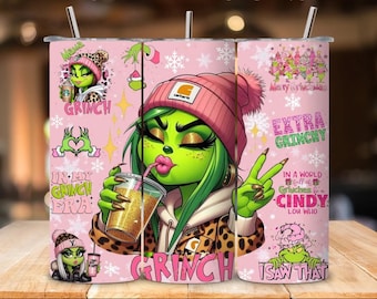 Girl Grinch tumbler