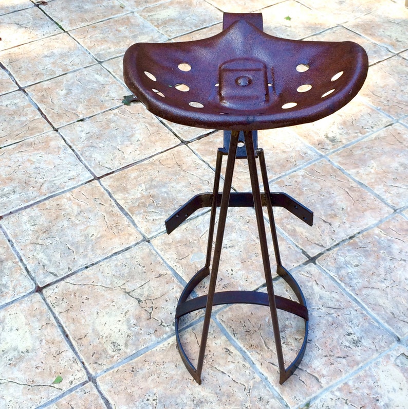 Vintage Tractor-seat Director's Chair Bar Stool - Etsy