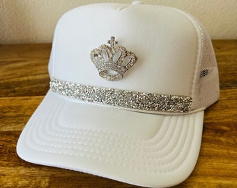 White Bling Trucker Hat