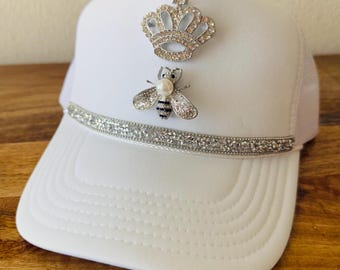 White Queen Bee Trucker Hat