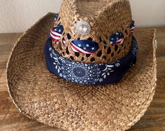 Custom 4th of July Cowboy Hat - Etsy display picture 1