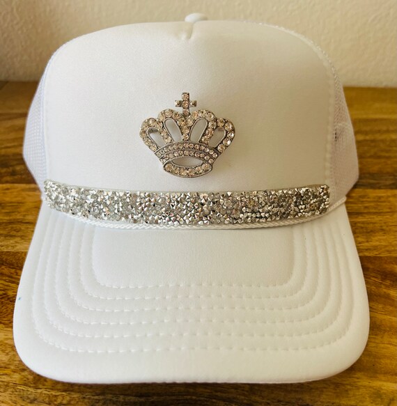 White Bling Trucker Hat - Etsy display picture 3