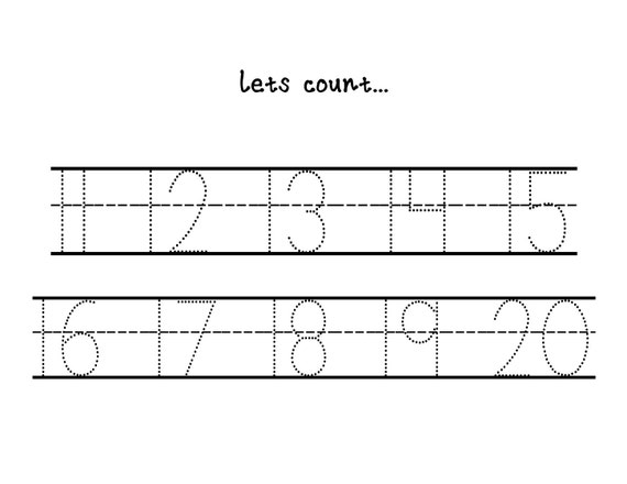 11-20 help your child/preschooler learn their numbers INSTANT | Etsy