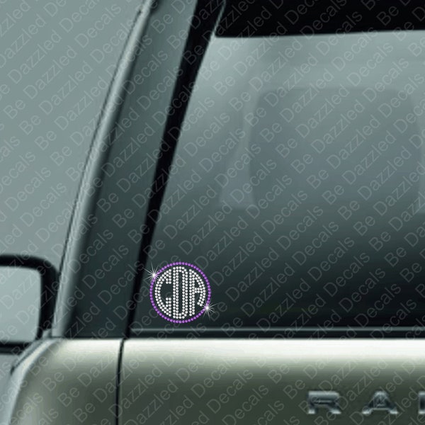 Custom Monogram Rhinestone decal