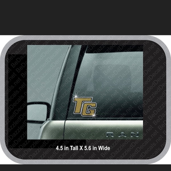 TG  rhinestone decal