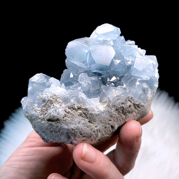 Celestite, Blue Celestite, Celestite Cluster, Raw Celestite, Raw Celestite Cluster, Blue Celestite Crystal, Natural Celestite, Celestine