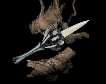 Athame, Dagger, Dirk, Bone, Skull, Mink Skull, Bone Art, Witch, Wiccan, Pagan, Altar Tools, Ritual Athame, Magick, Ritual, Shaman