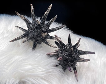 Deer Antler Star Sculpture: Crystal Oddity Decor, Gothic Macabre Art (Set of 2)