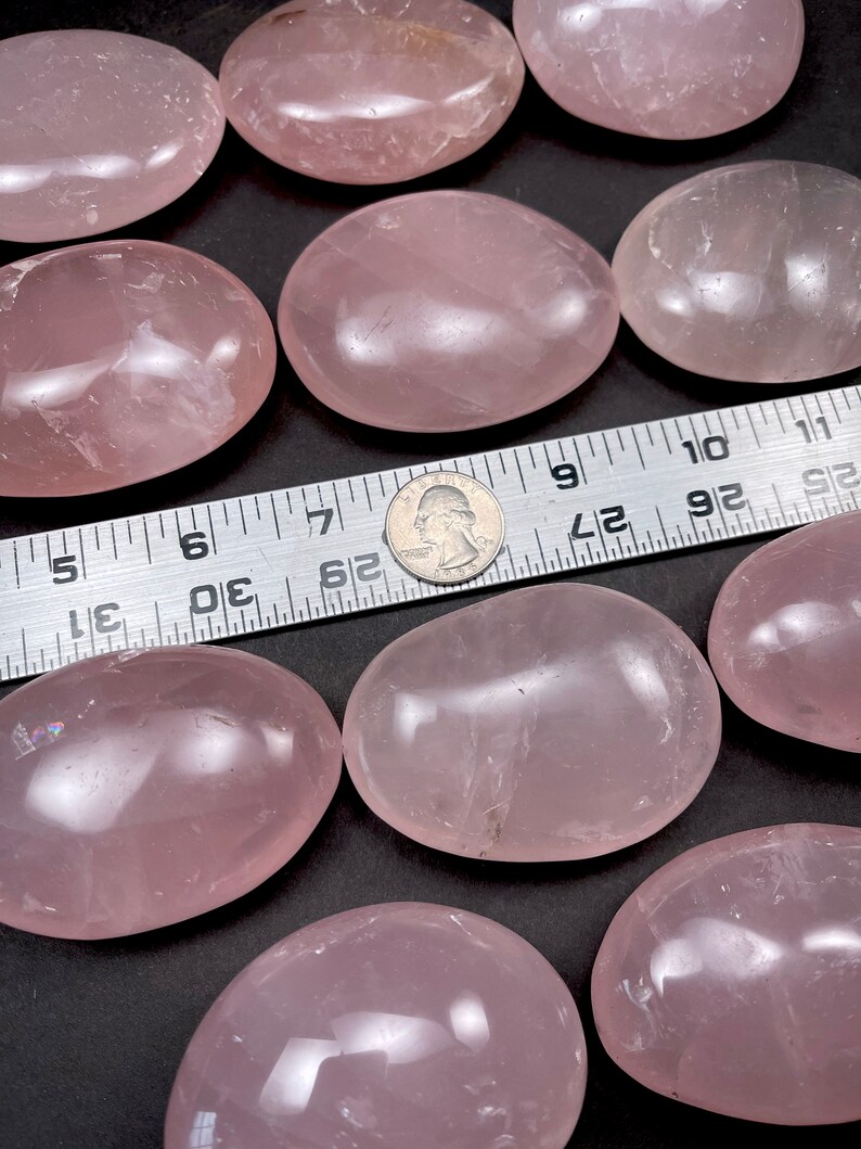 Quartz Palm Stone Polished Stone Crystal Specimen Palm Stone Polished Stone Pink Quartz Crystal Polished Crystal Rose Quartz