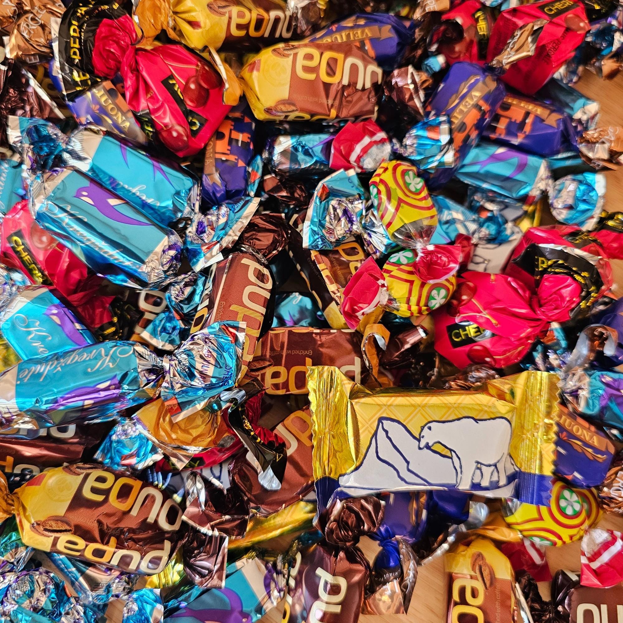 Assorted Candy Bag 60 pcs, Lithuanian Polish Ukrainian Candy, Candy Mix