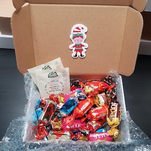 Eastern European Chocolate Candy Mix: Sweet Gift Box with Herbal Tea