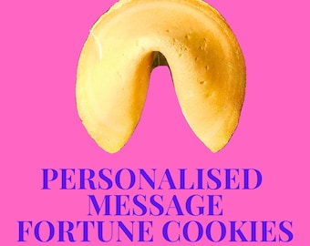 Personalised Message Fortune Cookies for Wedding, Birthday, Pregnancy Announcement, Halal, Vegan, Vegetarian