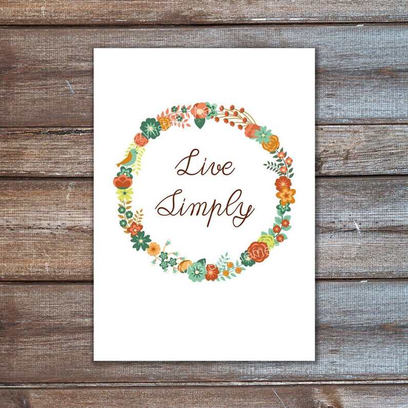 Simplemente Arte De La Pared Ilustracion De Citar Guirnalda Etsy