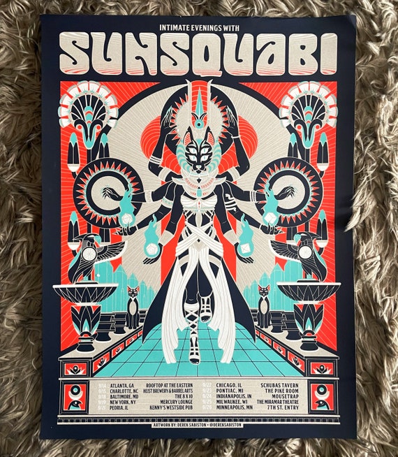 Sunsquabi Fall Tour Poster // OATMEAL SPECKLETONE Paper