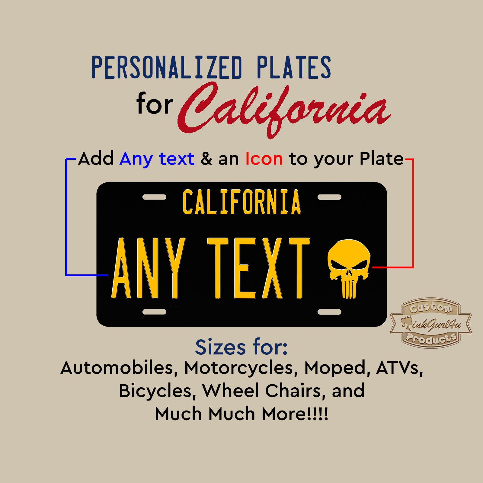 Indian Motorcycle Logo Personalized License Plate 6x 12 Car Decoration Indian Motorcycle Logo Personalized License Plate 6x 12 Car Decoration