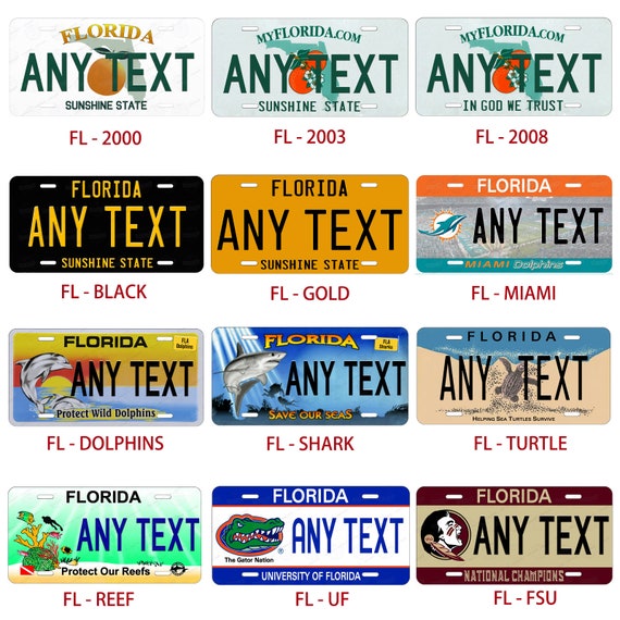 Florida Personalized License Plates >> Florida Custom Personalized License Plate Tag For Auto Car Bicycle Atv Bike Motorcycle Moped Scooters Wheel Chair Golf Cart Wall Signage Florida Personalized License Plates >> Florida Custom Personalized License Plate Tag For Auto Car Bicycle Atv Bike Motorcycle Moped Scooters Wheel Chair Golf Cart Wall Signage