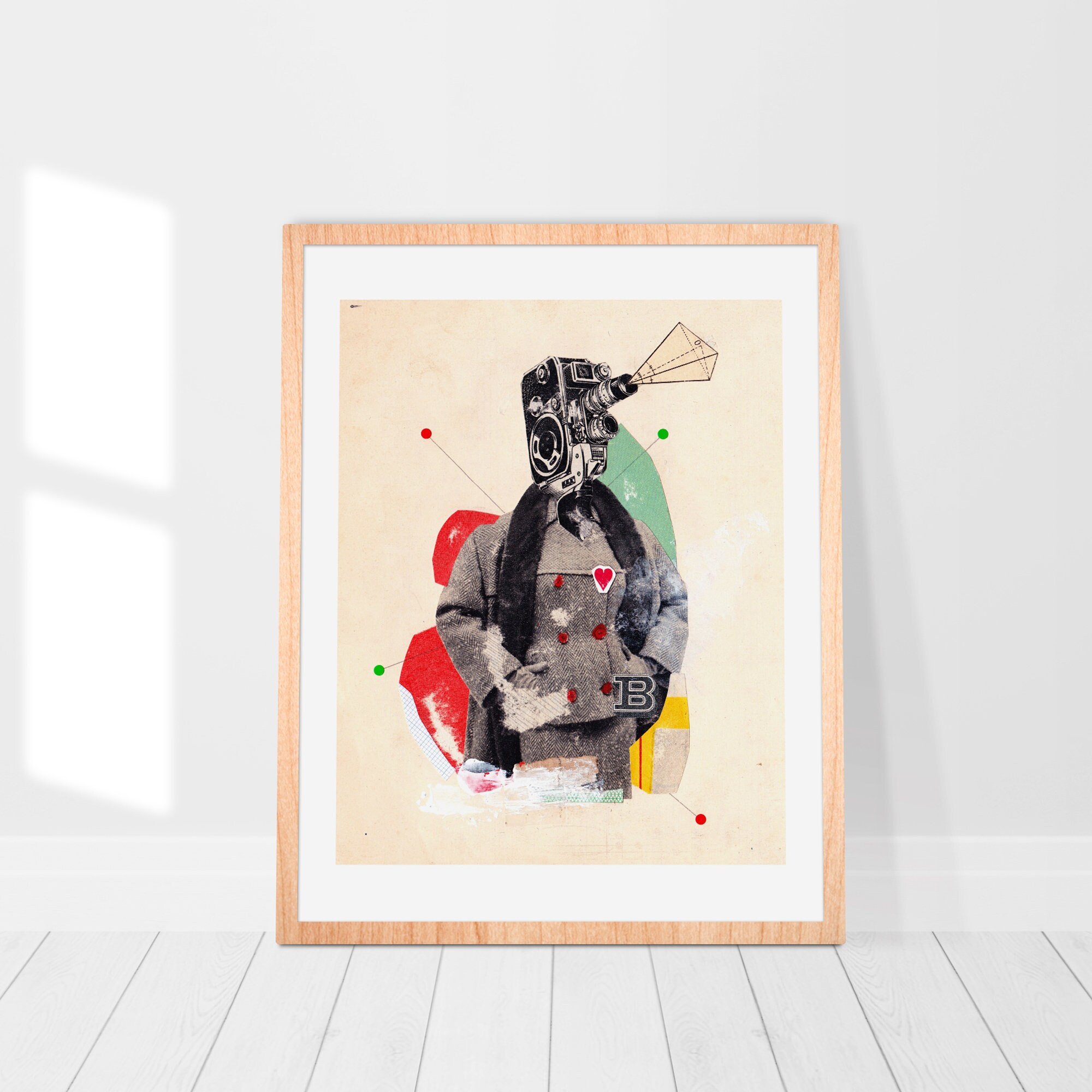 Collage Vintage Tirage Fine Art Par Itchi