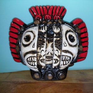 Vintage Aztec/Mayan 3 Stages of Life Mask