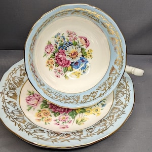 Vintage Adderley Fine Bone China teacup and saucer