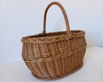 Vintage French, Market, Gathering, Basket, Home Decor