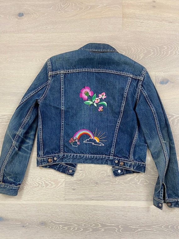 Vintage 60's ~ 70's GWG denim jacket // Hand Embro