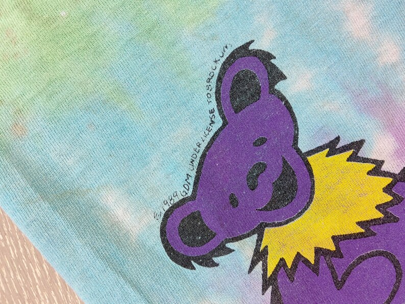 Vintage 80/'s GRATEFUL DEAD Tie Dyed T-shirt Dancing Bears