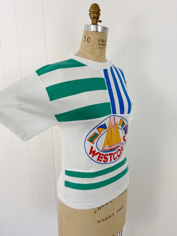 Vintage 80/'s WEST COAST Sailboat T-shirt Youth Size