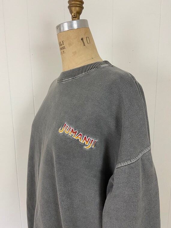 Vintage 90's JUMANJI Stonewashed Grey Sweatshirt /