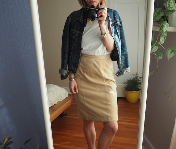 Gucci, vintage 80's GUCCI suede skirt
