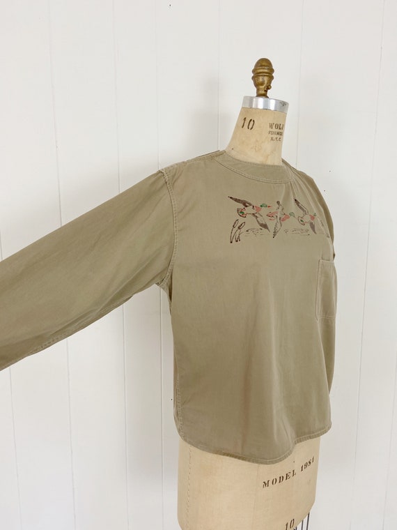 Vintage 1930's - 1940's Khaki Top // Sportswear Du