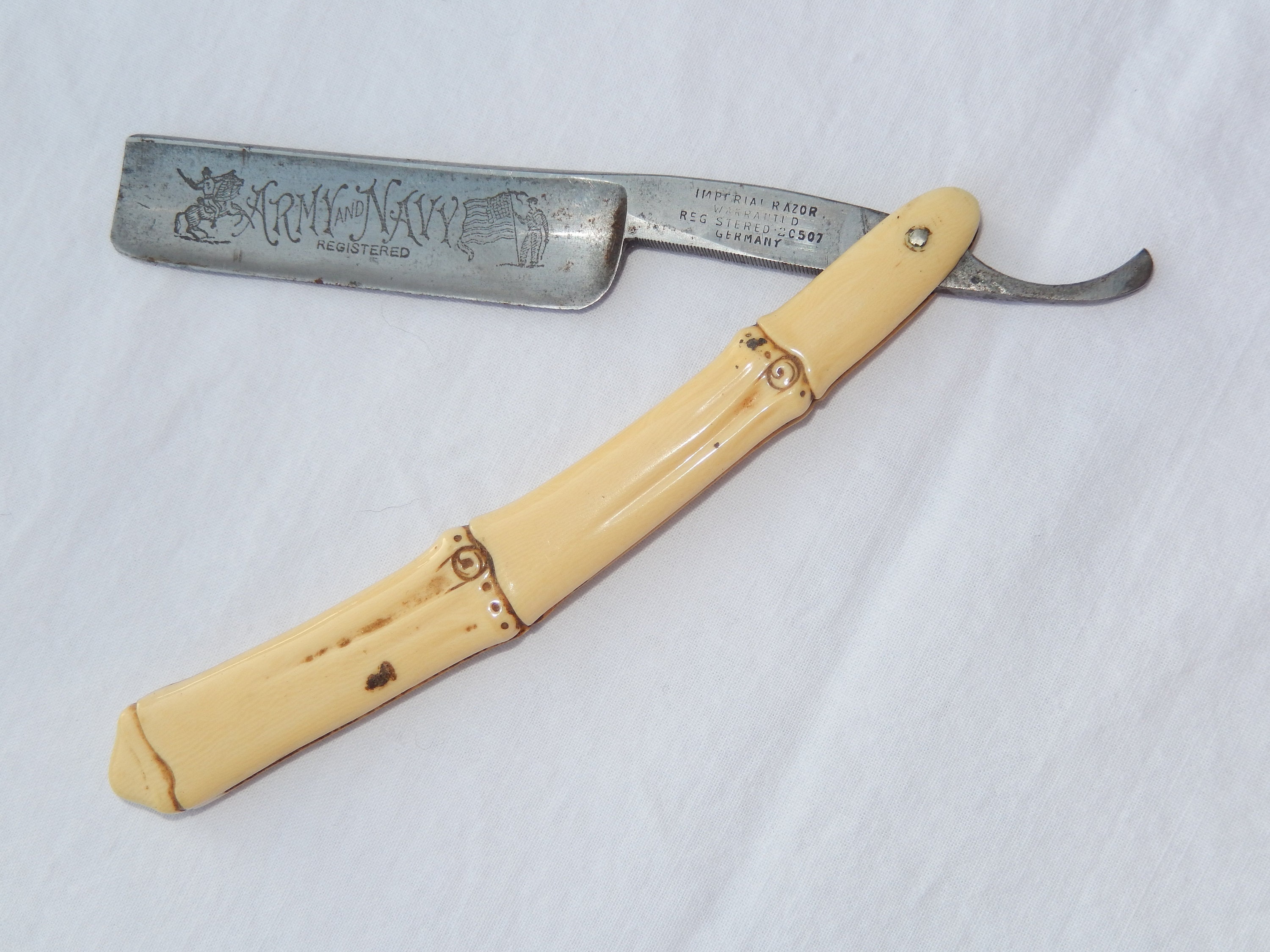 Imperial Army and Navy Straight Razor - Registered 20507 - Vintage ...