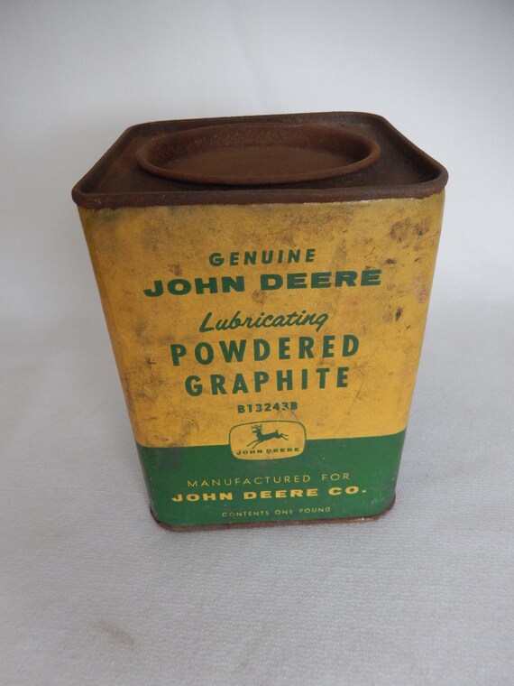 John Deere Lubricating Powdered Graphite Tin One Pound Etsy
