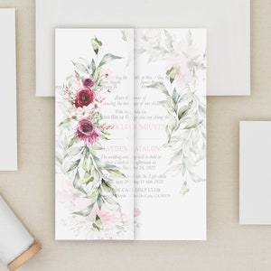 Customizable | Greenery Design 5 | 5&quot;x7&quot; | White Translucent Vellum Jacket