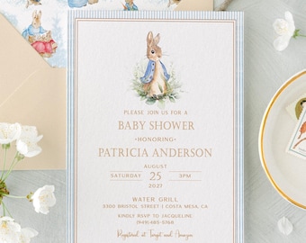 Peter Rabbit Baby Shower Invitation